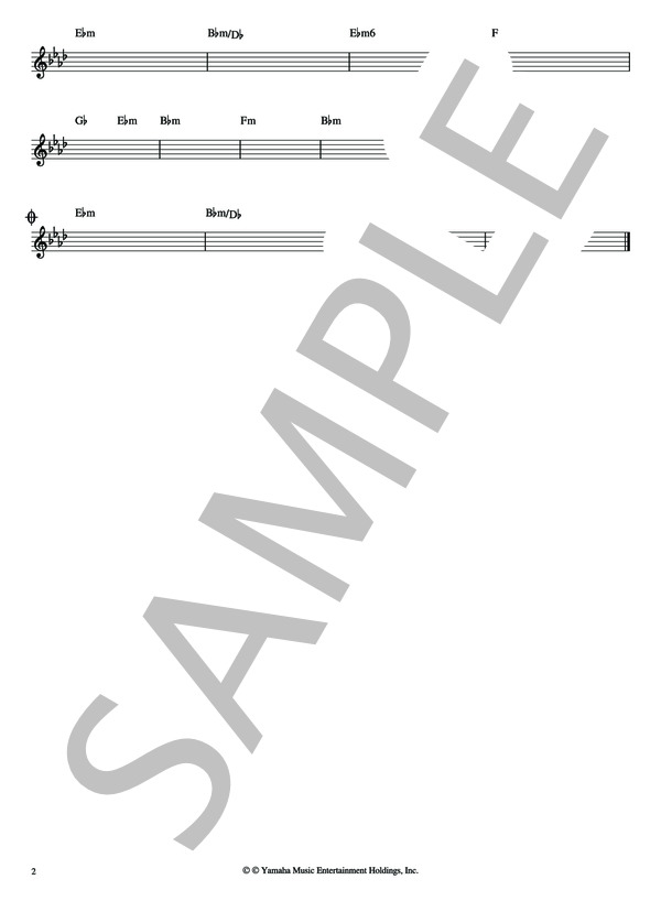 河のほとりに 谷山 浩子【メロディー譜・LEAD SHEET】 / その他 - サンプル譜面 3/4