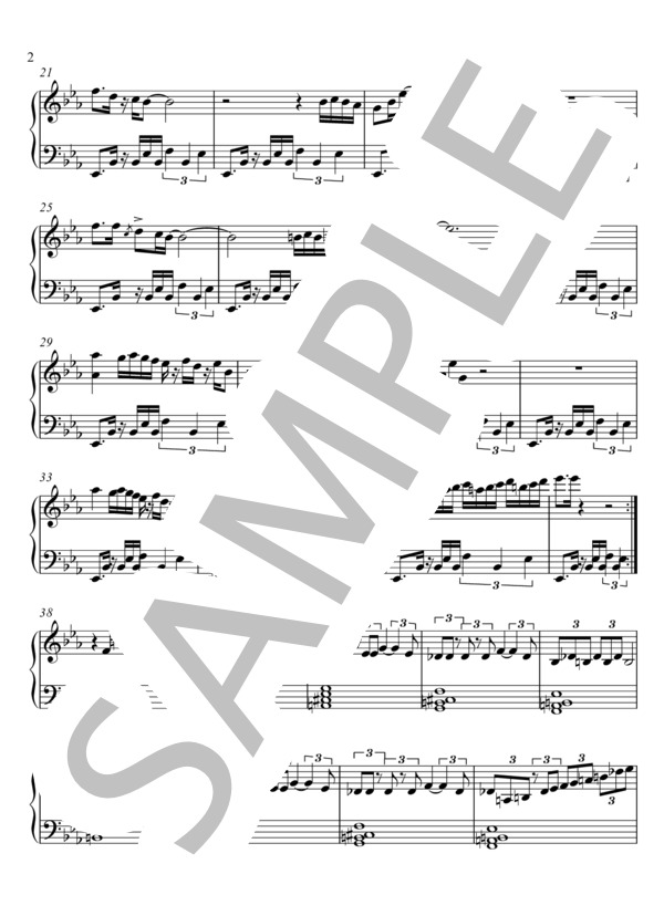 African Elephant (Eishin Nose) / ピアノソロ 中〜上級 - サンプル譜面 2/3