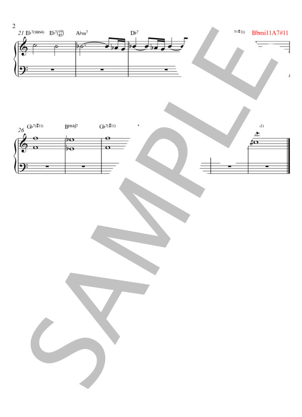 Ballad 2004 (Eishin Nose) / ピアノソロ 入門 - サンプル譜面 2/2