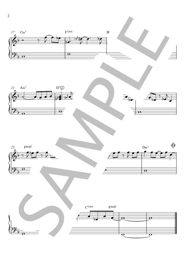 Bossa 2005 (Eishin Nose) / ピアノソロ 入門 - サンプル譜面 2/3