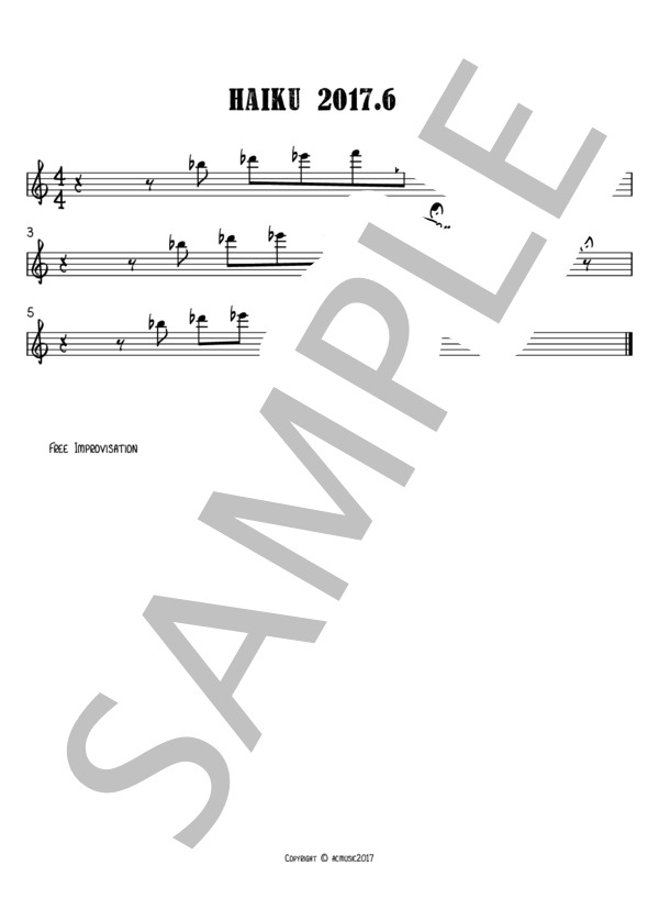 HAIKU (Eishin Nose) / ピアノソロ 入門 - サンプル譜面 1/1