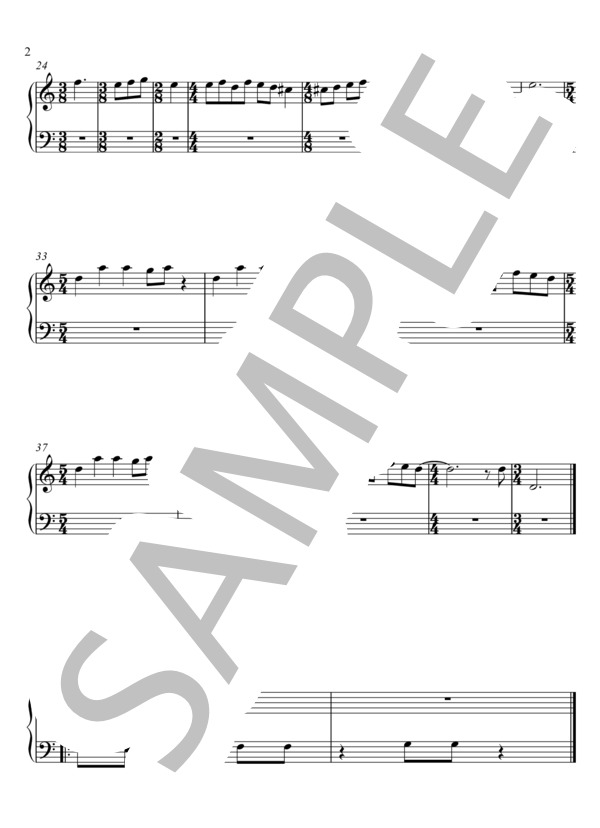 黄金山 (Eishin Nose) / ピアノソロ 入門 - サンプル譜面 2/2