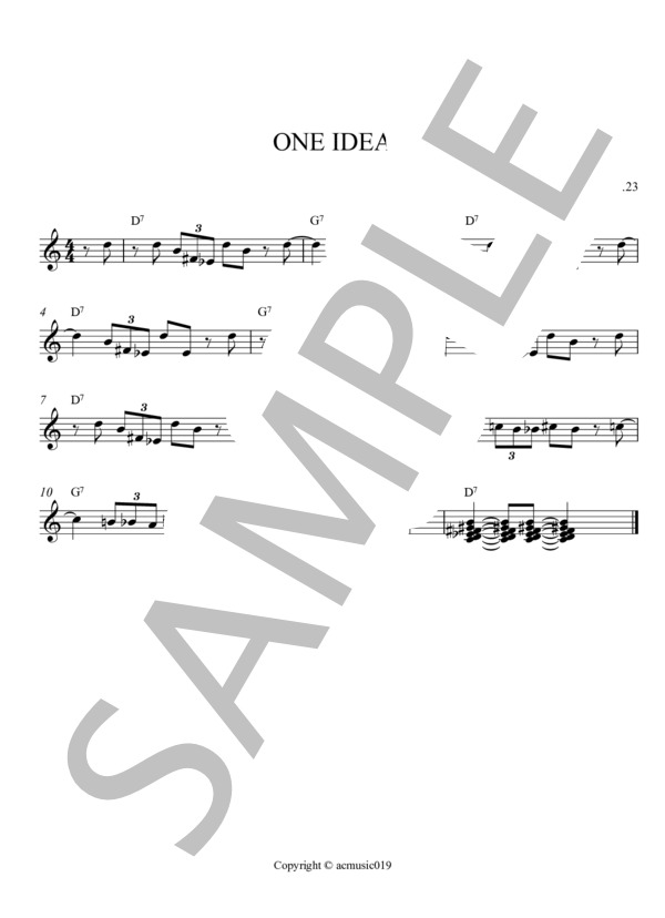 One Idea (Eishin Nose) / ピアノソロ 入門 - サンプル譜面 1/1