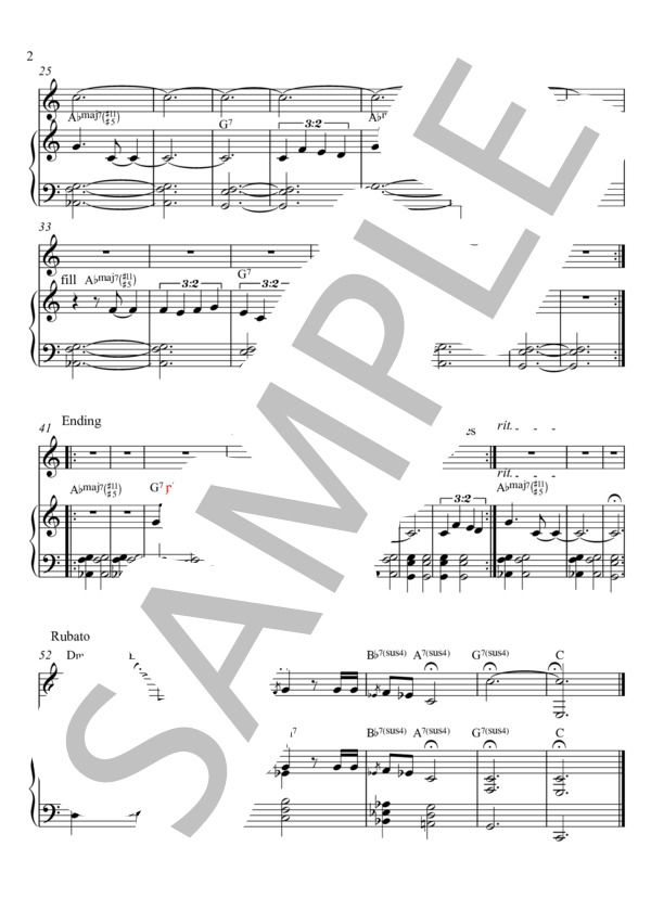 RIPPLE (Eishin Nose) / ピアノソロ 入門 - サンプル譜面 2/2