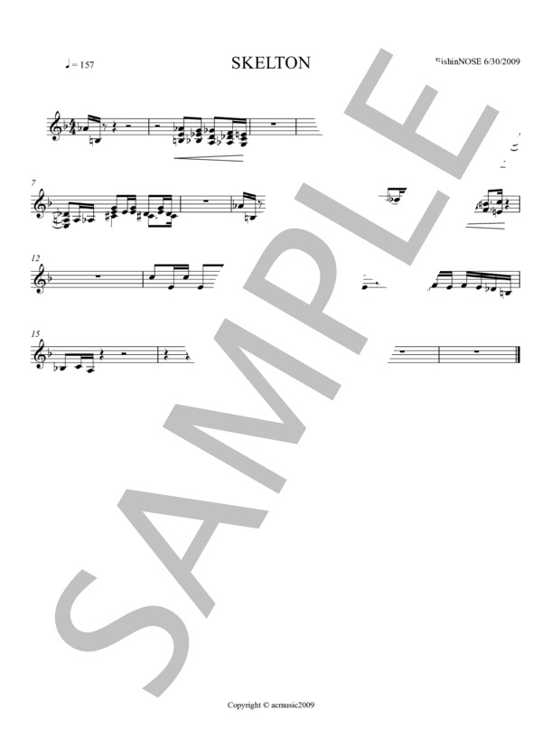 SKELTON (Eishin Nose) / ピアノソロ 中級 - サンプル譜面 1/1
