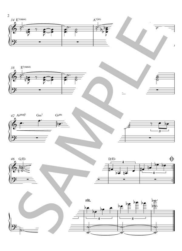 untitled waltz 2008 (Eishin Nose) / ピアノソロ 入門 - サンプル譜面 2/2