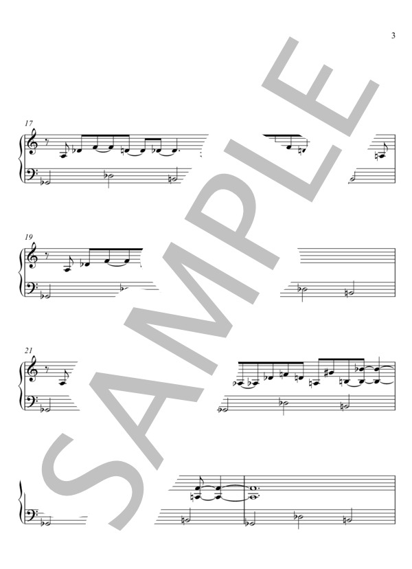 WHERE AM I (Eishin Nose) / ピアノソロ 中〜上級 - サンプル譜面 3/5