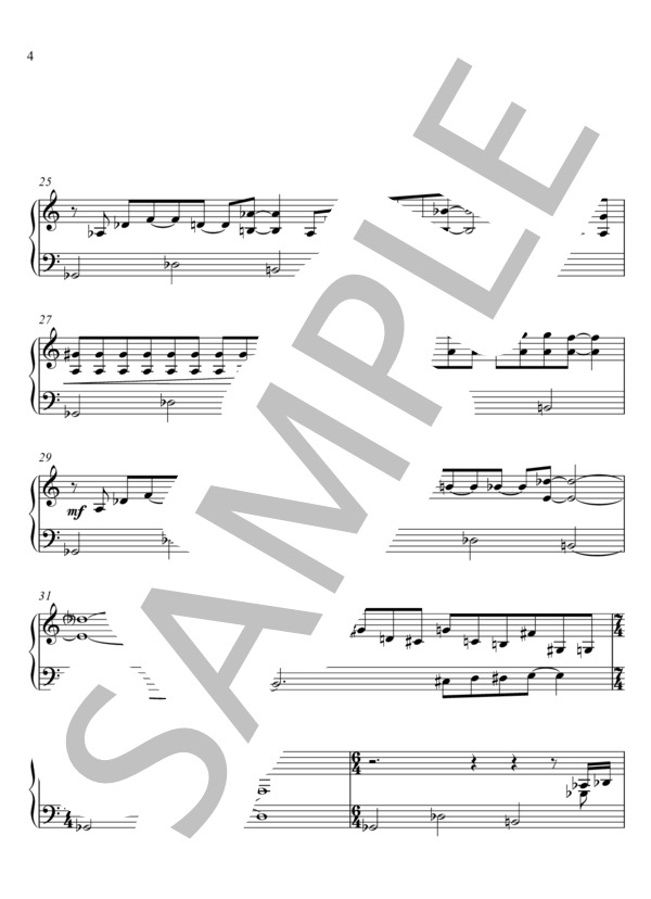 WHERE AM I (Eishin Nose) / ピアノソロ 中〜上級 - サンプル譜面 4/5