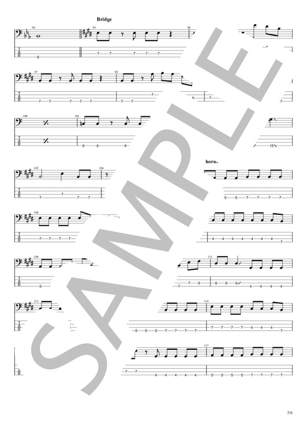 楽譜】ヤングアダルト / マカロニえんぴつ (エレキベース / 初〜中級