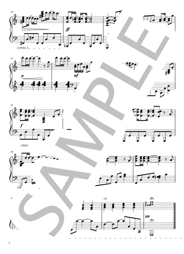 ハ長調で弾く会いたいよ-あなたの番です反撃編主題歌- (手塚 翔太) / ピアノソロ 中〜上級 - サンプル譜面 4/4