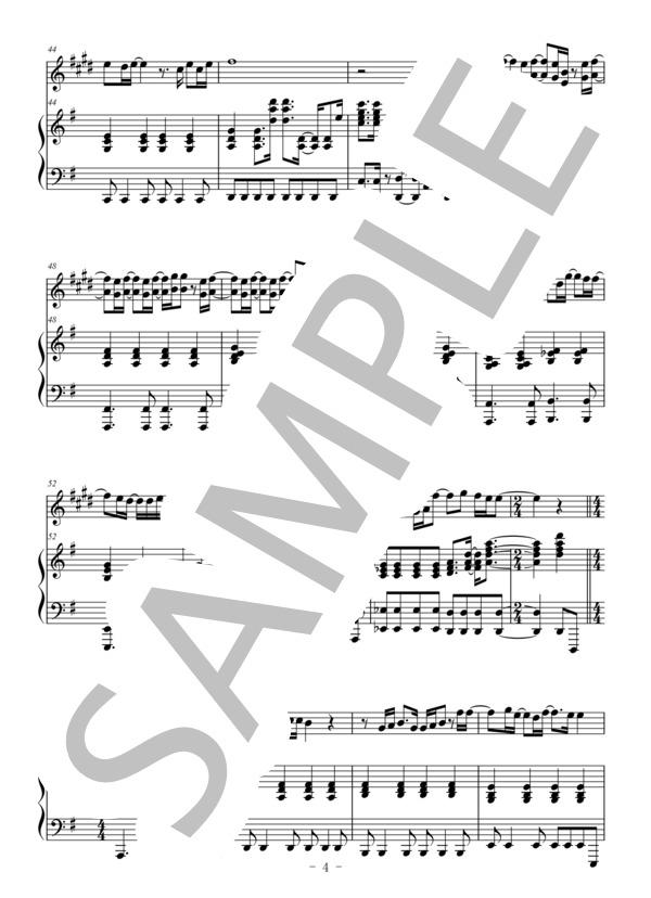 茜色の約束（アルトサックス＆ピアノ伴奏） (いきものがかり) / 中〜上級 - サンプル譜面 4/5