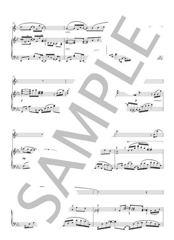 秋晴れ（デュオ） (かしわ 丸餅) / アンサンブルピアノ＋他楽器 中〜上級 - サンプル譜面 3/5