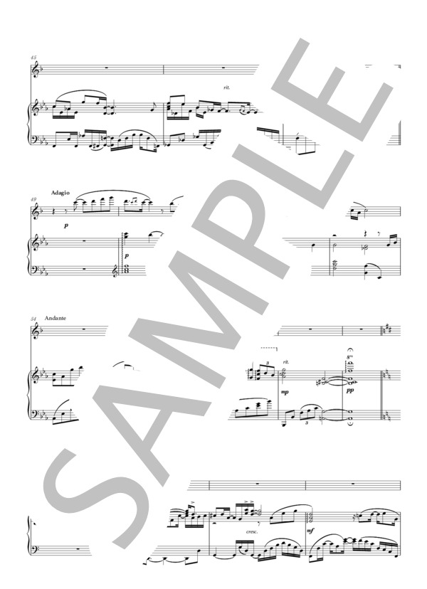 秋晴れ（デュオ） (かしわ 丸餅) / アンサンブルピアノ＋他楽器 中〜上級 - サンプル譜面 4/5