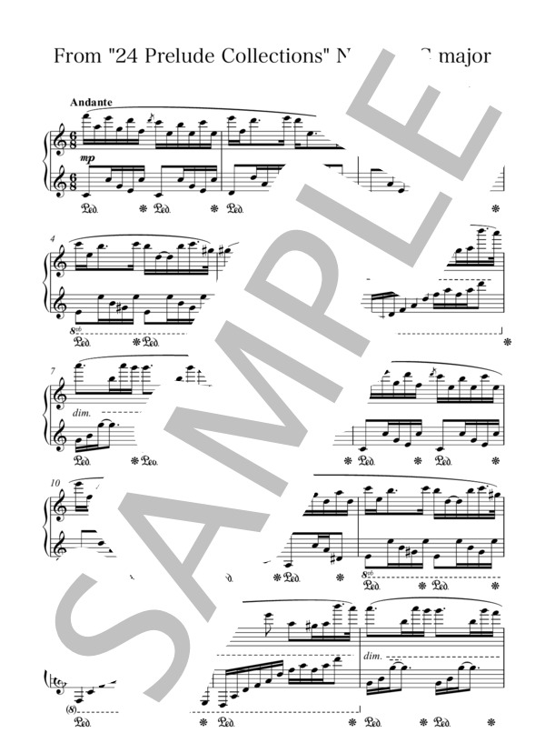 「ダイヤモンドダスト（細氷）」のささやき (増田 明宏) / ピアノソロ 中級 - サンプル譜面 1/3