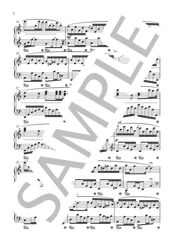 「ダイヤモンドダスト（細氷）」のささやき (増田 明宏) / ピアノソロ 中級 - サンプル譜面 2/3