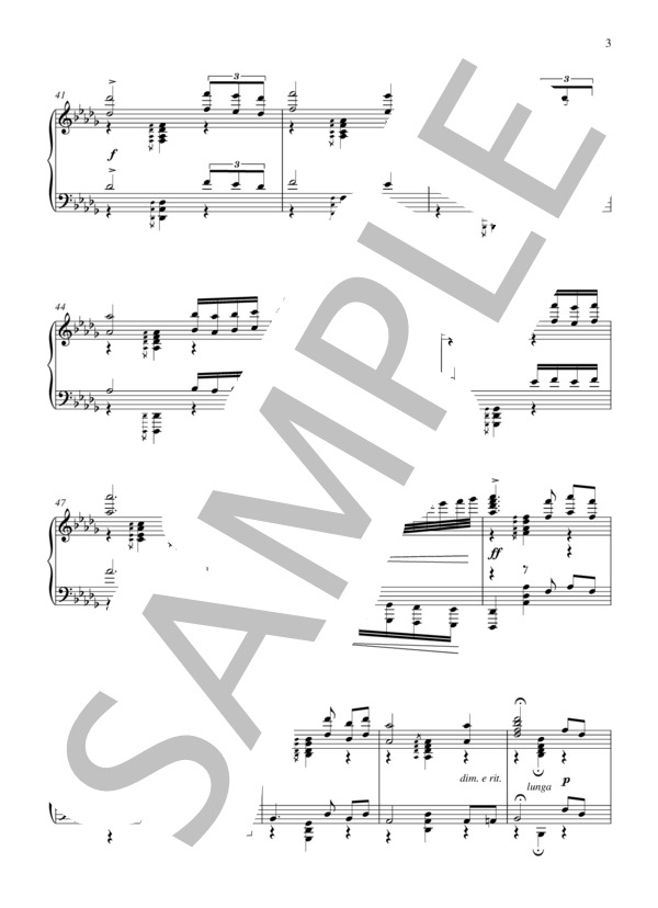 Amazing Grace for Piano Solo (キム フィリップ) / ピアノソロ 上級 - サンプル譜面 4/5