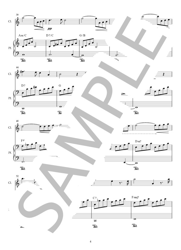 【クラリネットソロ】アヴェマリアメドレー (シャルル・フランシス・グノー) / 初〜中級 - サンプル譜面 4/5