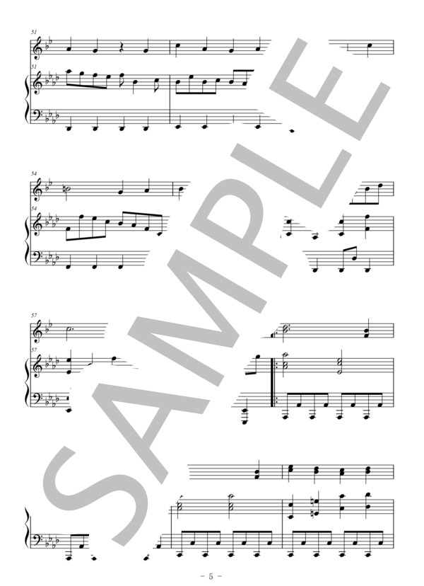 あの夢をなぞって（トランペット＆ピアノ伴奏） (YOASOBI) / 上級 - サンプル譜面 5/5