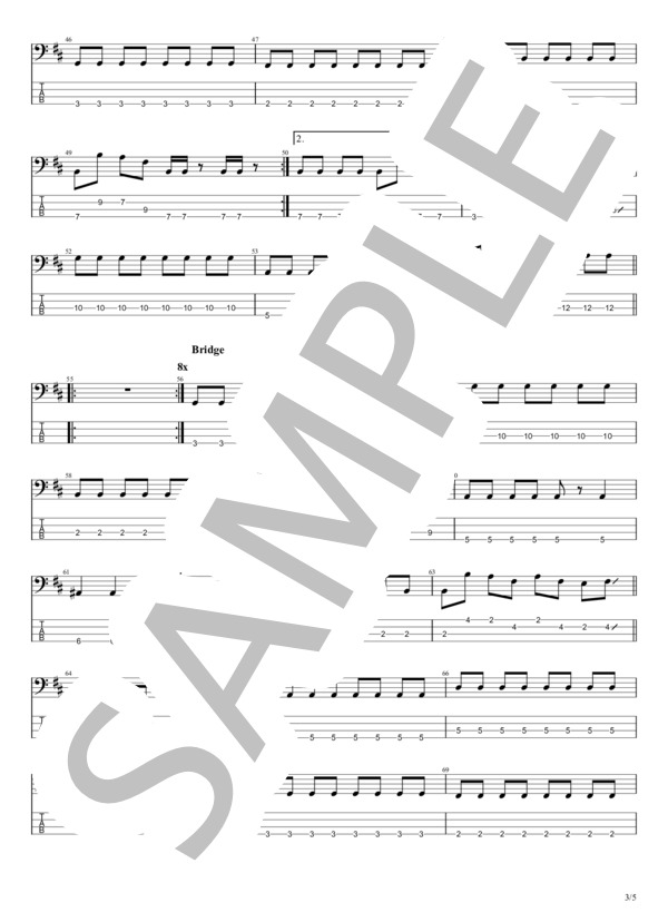 楽譜】青い春 / back number (エレキベース / 初級) - Piascore 楽譜ストア