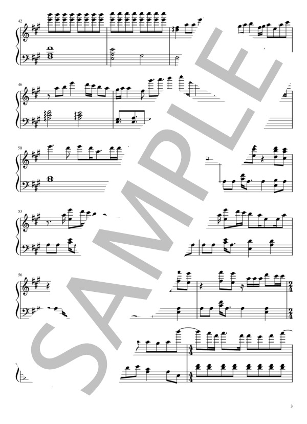 【試聴可】I LOVE...(恋はつづくよどこまでも主題歌） (Official髭男dism) / ピアノソロ 中級 - サンプル譜面 3/5