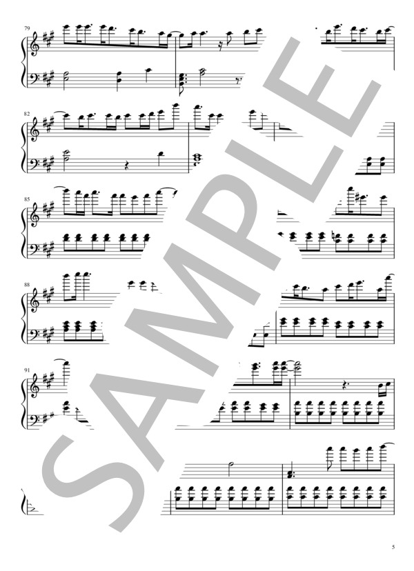 【試聴可】I LOVE...(恋はつづくよどこまでも主題歌） (Official髭男dism) / ピアノソロ 中級 - サンプル譜面 5/5