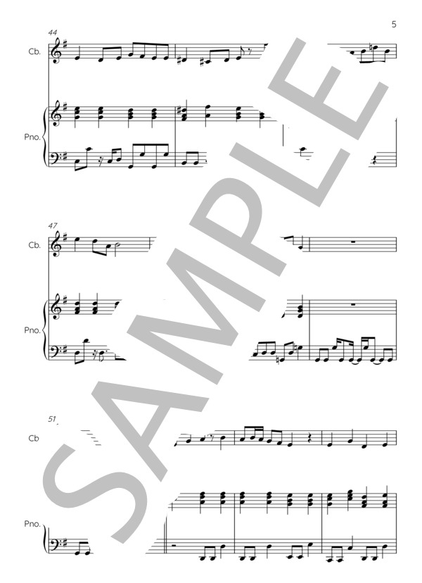 パプリカ (フーリン) / コントラバス 中〜上級 - サンプル譜面 5/5