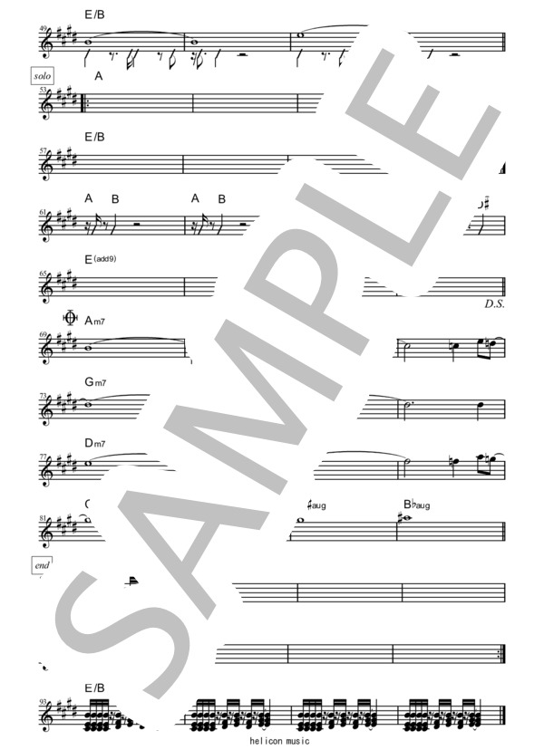 ASAYAKE (CASIOPEA) / 全て 初〜中級 - サンプル譜面 2/2