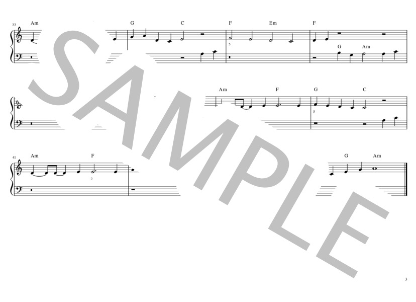 千本桜① (和楽器 バンド) / ピアノソロ 入門 - サンプル譜面 3/3