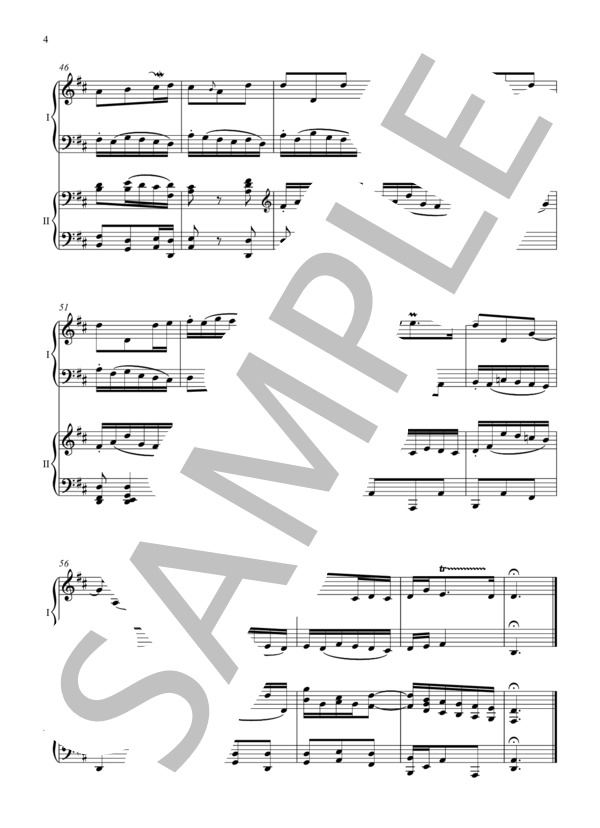 バッハインヴェンション第3番（ピアノ2台） (キム フィリップ) / ピアノ2台4手 中級 - サンプル譜面 5/5