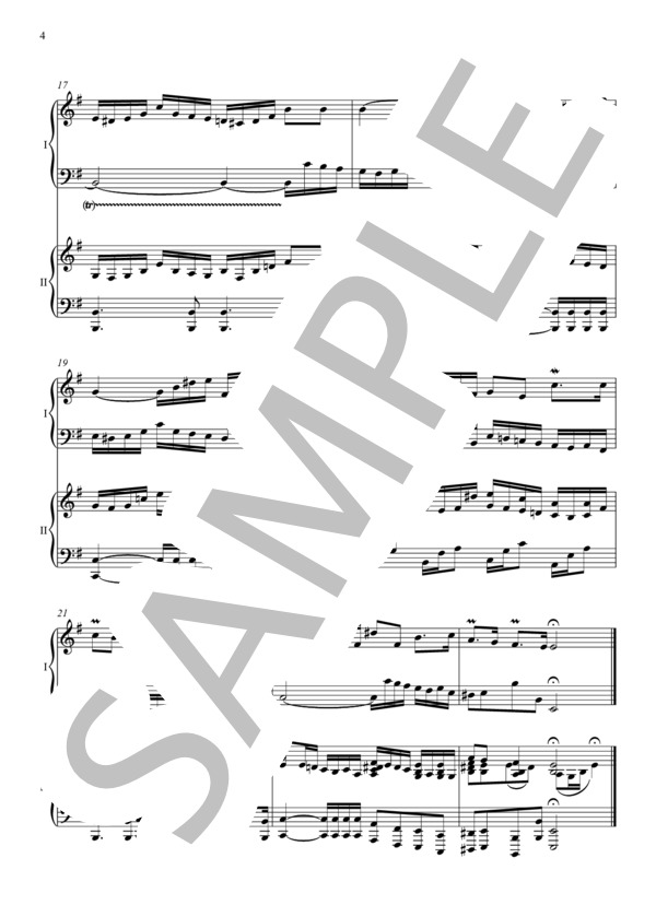 バッハインヴェンション第7番（ピアノ2台） (キム フィリップ) / ピアノ2台4手 中〜上級 - サンプル譜面 5/5