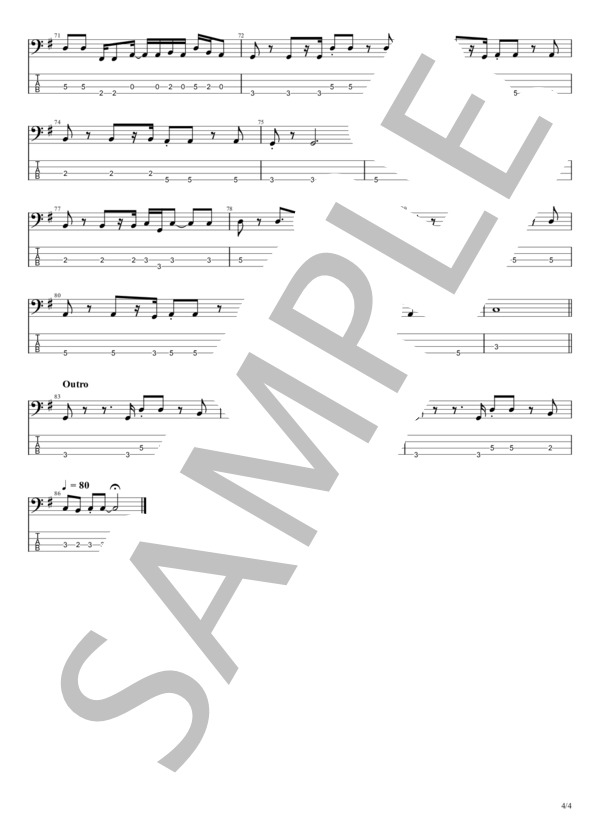 楽譜】バンザイ 〜好きでよかった〜 / ウルフルズ (エレキベース / 初