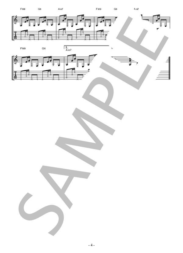 今夜はブギーバック（女性キー） (小沢 健二) / ギター弾き語り 初級 - サンプル譜面 4/4