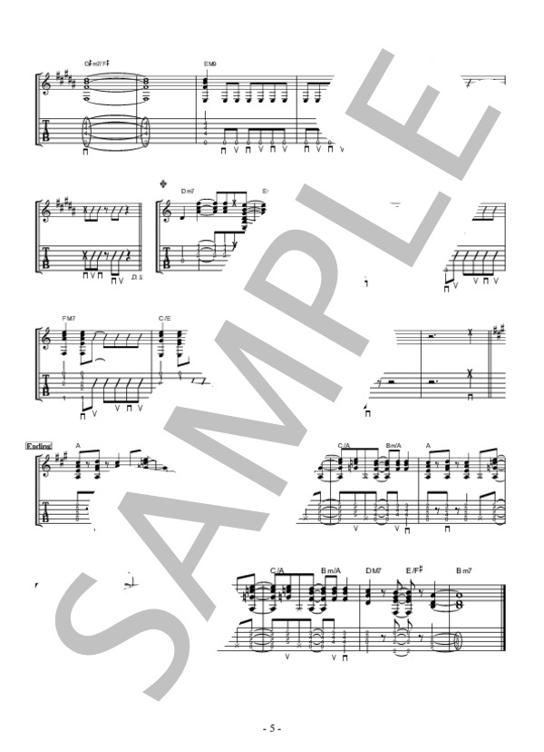 トライアングラー (坂本 真綾) / ギター弾き語り 上級 - サンプル譜面 5/5