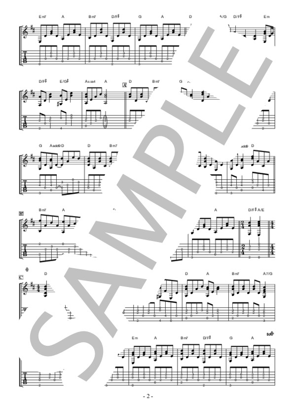 楽譜 花の名 Bump Of Chicken ギター弾き語り 中級 Piascore 楽譜ストア