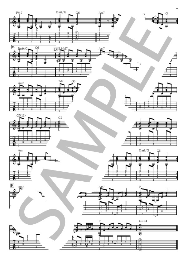 三日月 (絢香) / ギター弾き語り 中級 - サンプル譜面 2/2