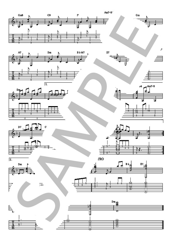 つぐない (テレサ・テン) / ギター弾き語り 中〜上級 - サンプル譜面 2/2