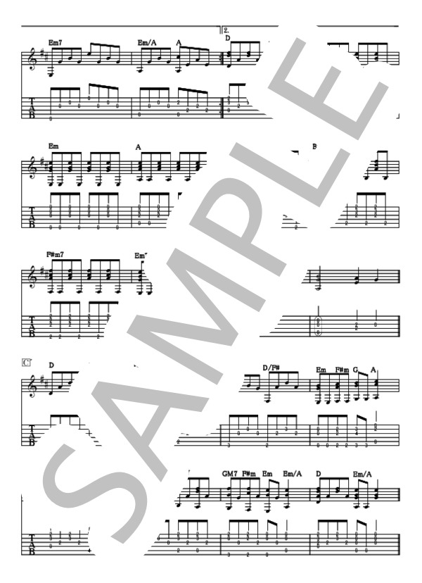 song for... (HY) / ギター弾き語り 中〜上級 - サンプル譜面 3/4