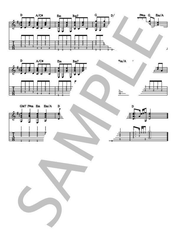 song for... (HY) / ギター弾き語り 中〜上級 - サンプル譜面 4/4