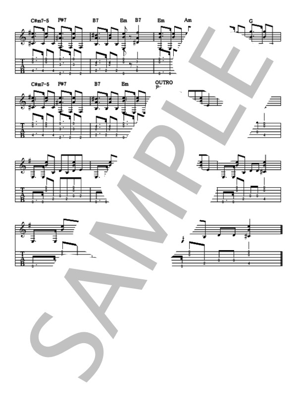 サウダージ (ポルノグラフィティ) / ギター弾き語り 上級 - サンプル譜面 4/4