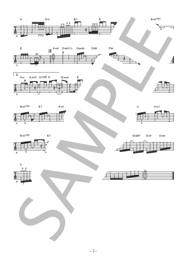 楽譜】愛はかげろう / 雅夢 (ギター弾き語り / 上級) - Piascore 楽譜