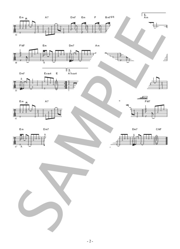 楽譜】聖母たちのララバイ / 岩崎 宏美 (ギター弾き語り / 中〜上級