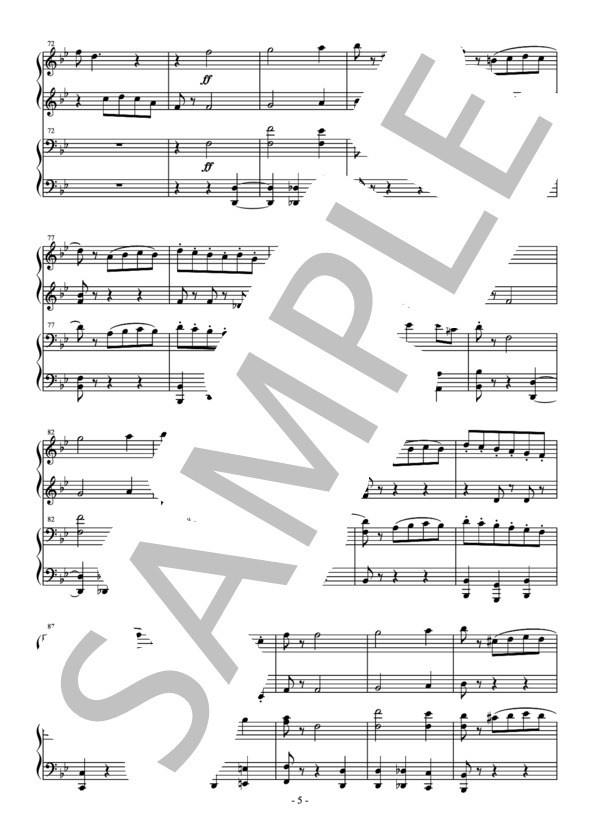 チャイコフスキー 眠りの森の美女より ワルツ 連弾版 (ピョートル・イリイチ・チャイコフスキー) / ピアノ連弾 中〜上級 - サンプル譜面 5/5