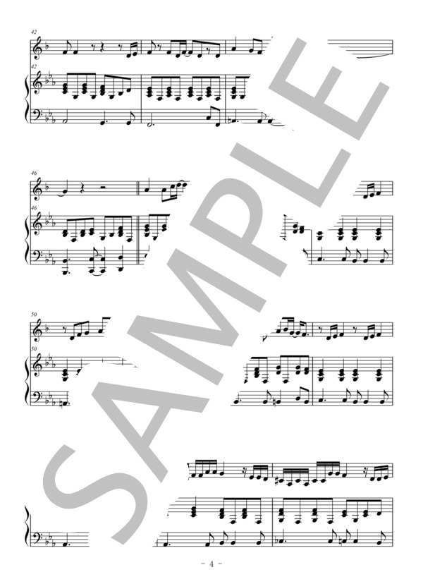 Best Friend(トランペット＆ピアノ伴奏） (Kiroro) / 中〜上級 - サンプル譜面 4/5