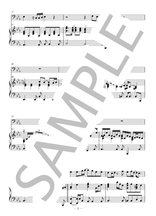 Best Friend(ユーフォニアム＆ピアノ伴奏） (Kiroro) / 中〜上級 - サンプル譜面 5/5