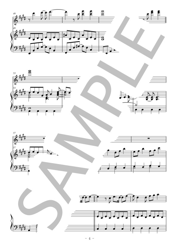 Birthday(フルート&ピアノ伴奏） (Mr.Children) / 中〜上級 - サンプル譜面 4/5