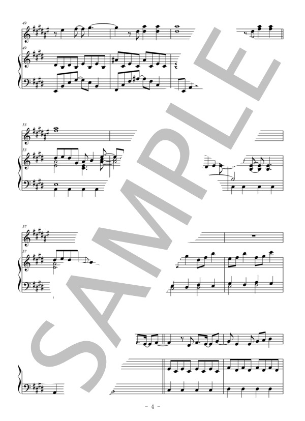 Birthday(クラリネット＆ピアノ伴奏） (Mr.Children) / 中〜上級 - サンプル譜面 4/5