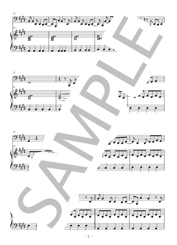 Birthday(チューバ＆ピアノ伴奏） (Mr.Children) / 中〜上級 - サンプル譜面 2/5