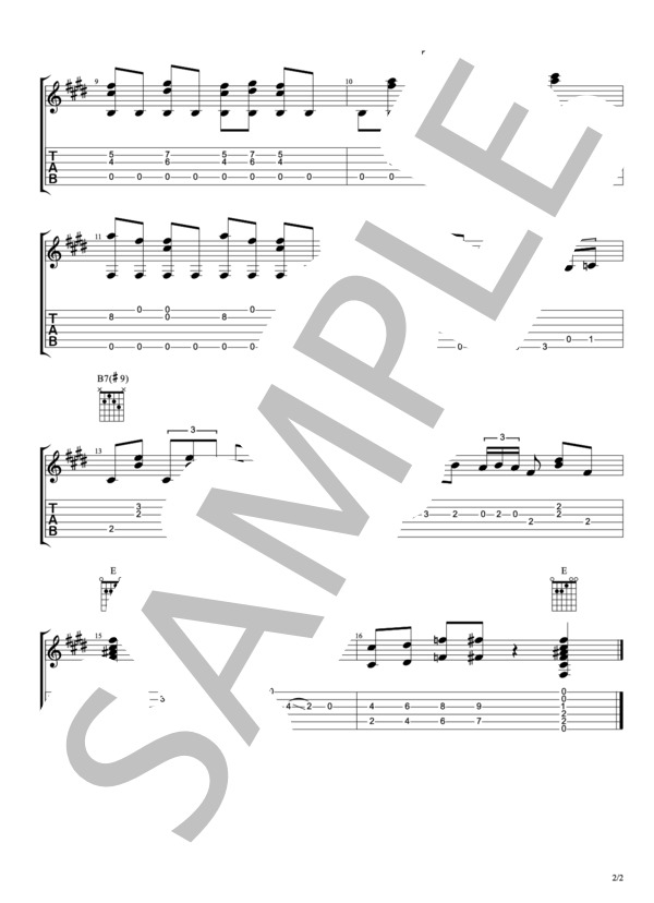 ブルースモノトニック (ギター講師 こーじゅん) / ギターソロ 初級 - サンプル譜面 2/2