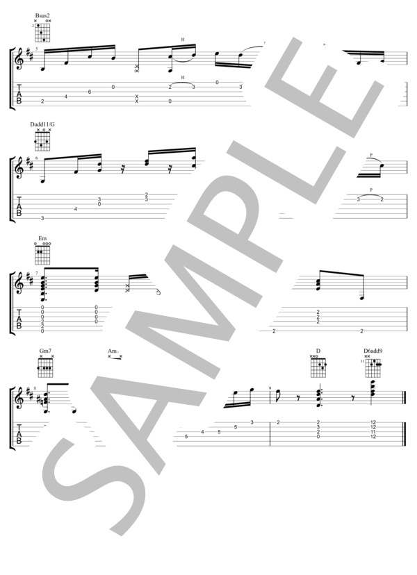 Bmのやつ (ギター講師 こーじゅん) / ギターソロ 中級 - サンプル譜面 2/2