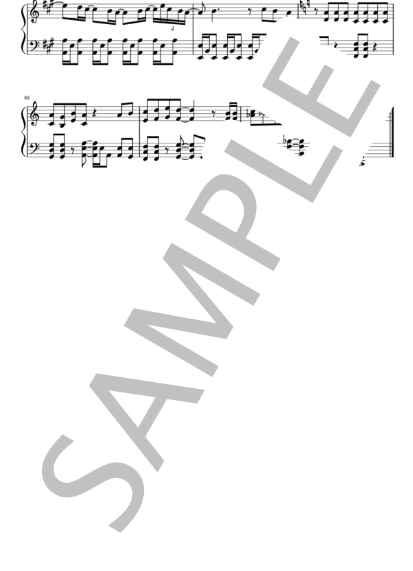 灯ル祈リ（中級・上級用楽譜） (小渕 健太郎) / ピアノソロ 中級 - サンプル譜面 5/5